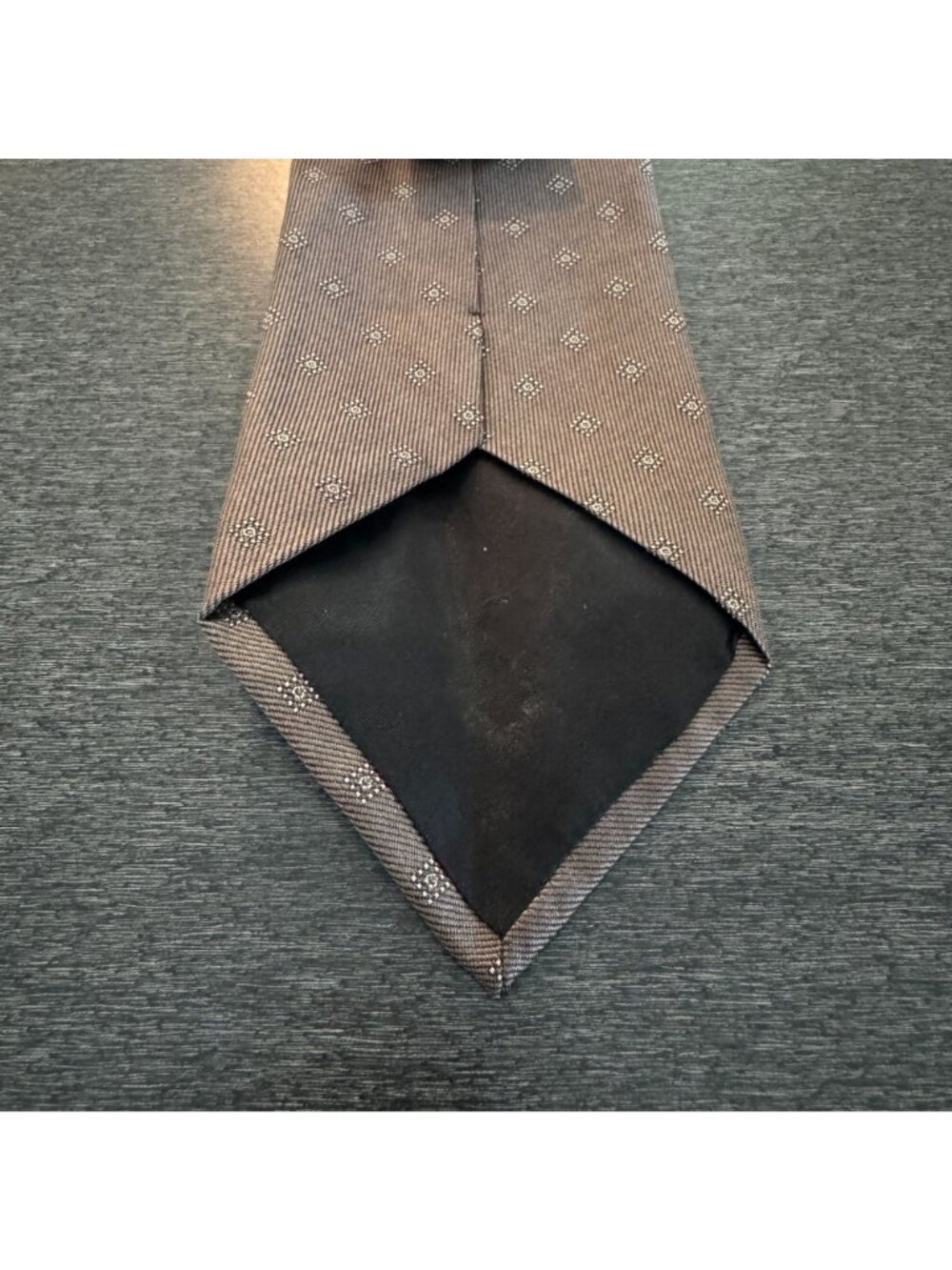 Boss Hugo Boss Patterned Silk Necktie Brown With Geometric Design - Picture 2 of 5